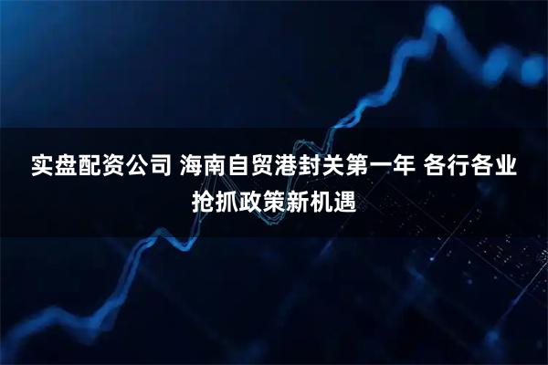 实盘配资公司 海南自贸港封关第一年 各行各业抢抓政策新机遇